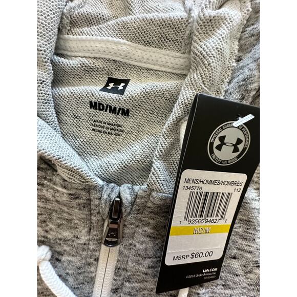 NWT: Under Armour Sportstyle Mens Terry Full Zip Hoodie (medium) - Picture 6 of 8